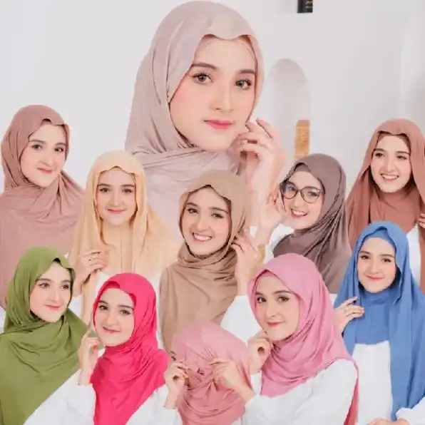 Ishana Pashmina Inner Oval Ninja Menutup Dada Hijab Instant Meleyot Jersey Inara