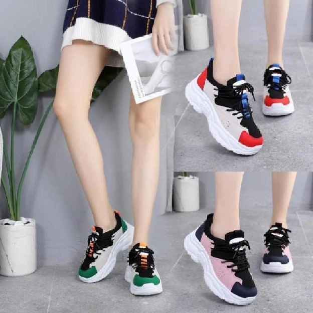 Sepatu Wanita sneakers fashion trendy Korean style AM01