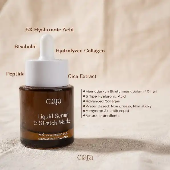 Ciara Liquid Serum For Stretchmarks mengencangkan & memperkuat elastisitas kulit