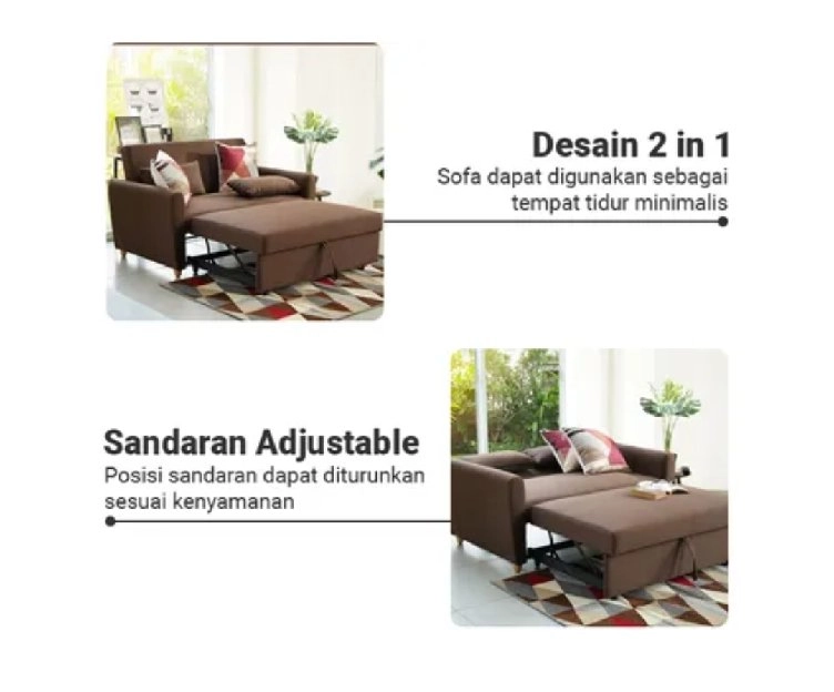 Sofa Tidur Laguna Coklat 