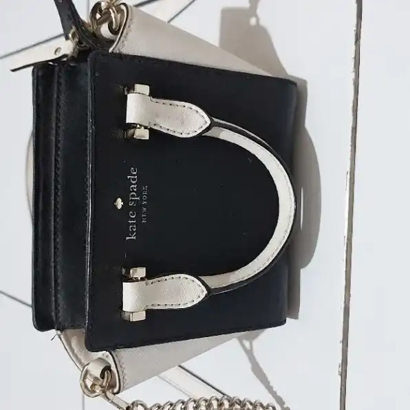 sling mini bag Kate Spade monochrome Hitam Putih original preloved