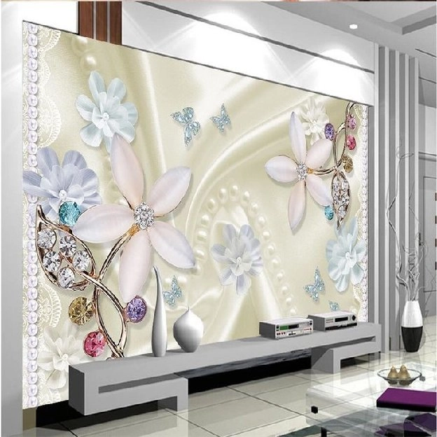 Pasang wallpaper dinding 3d custom toko jual dan pesan hordeng murah rollerblind vertikal blind