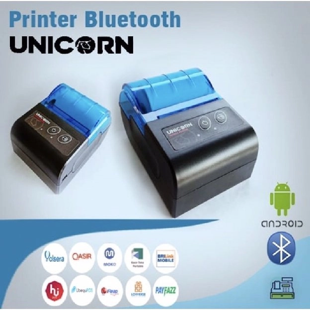 Mini Portable Printer PPOB Kasir 58mm Thermal Unicorn MP58X USB