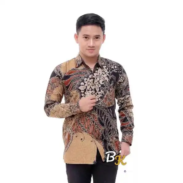 Kemeja Batik Pria Dewasa Big Size Jumbo Lengan Panjang M-10xl