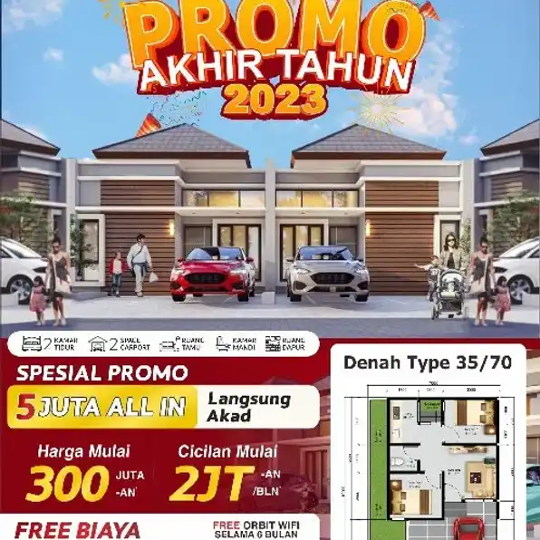 RUMAH TYPE 35/70 KAWASAN STRATEGIS