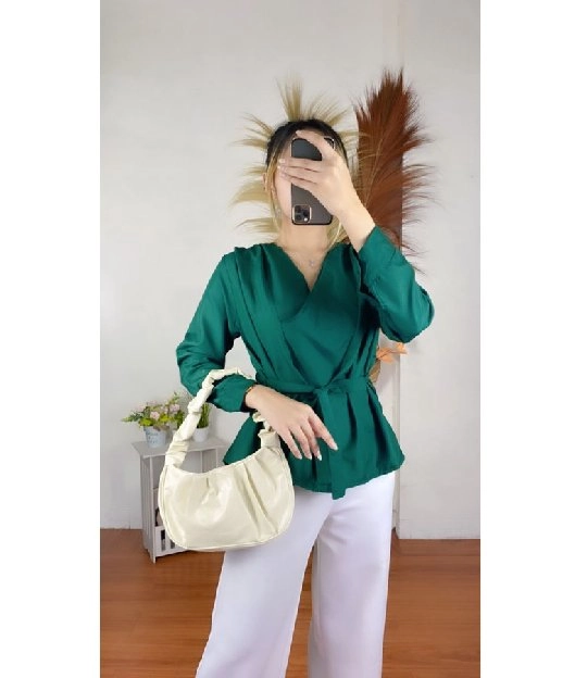 Blouse Kinomo Baju Atasan Wanita Crincle