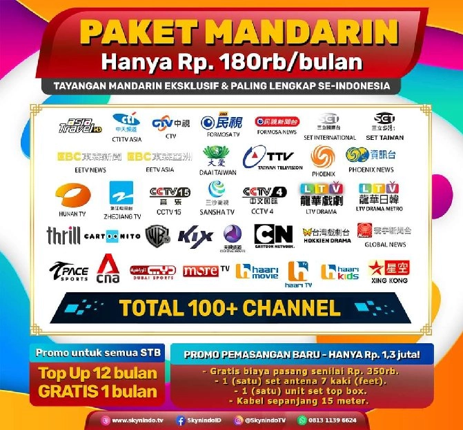 agen pasang parabola venus channel taiwan Mandarin 