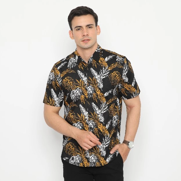 RICARDO kemeja motif pendek