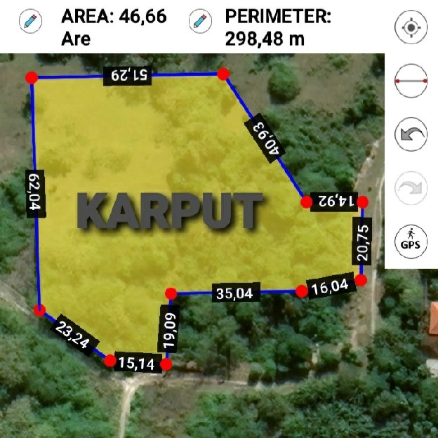 Dijual 46,65 are, Jl. Gayang Sari Raya Kampial Dharmawangsa Kutuh Kuta Selatan