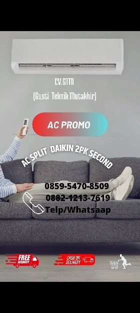 AC Split DAIKIN THAILAND 2PK siap Pasang Terima Dingin dan beres