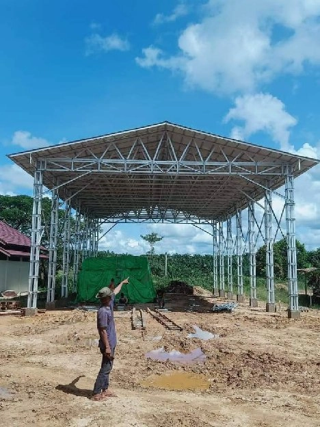 kontruksi gudang dari bajaringan 