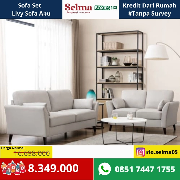 Sofa Set Livy Abu abu 