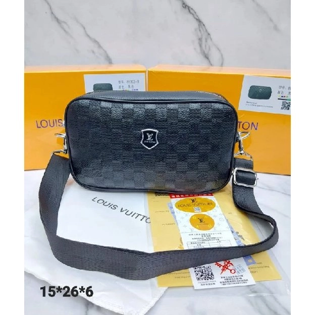 Tas louis vuitton lv Clutch 2in1 Leather Handbag Tas Tangan Kulit