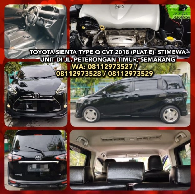 TOYOTA SIENTA TYPE Q CVT 2018 (PLAT E) ISTIMEWA UNIT DI JL. PETERONGAN TIMUR, SEMARANG