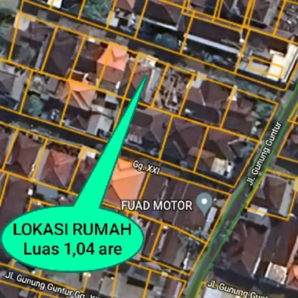 Dijual RUMAH 2LT, Jl. Gunung Guntur POLTABES Padangsambian Denpasar