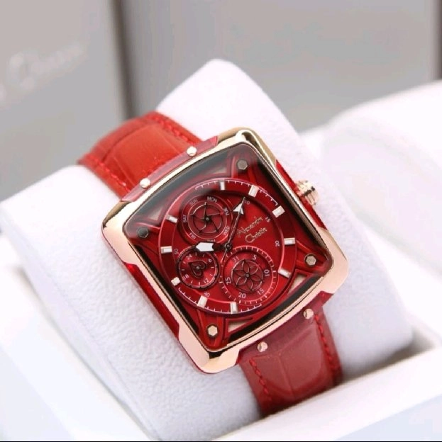 Ready BJM! jam tangan Alexandre Christie Wanita AC 3030 Tali kulit gratis ongkir