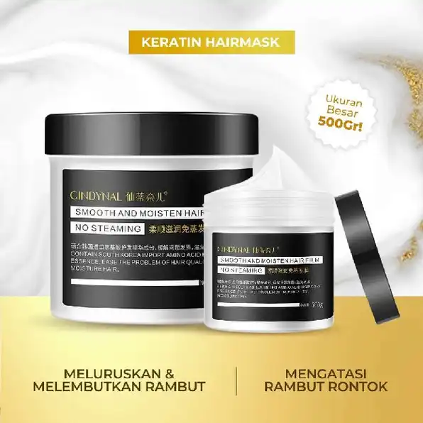 MASKER KERATIN MELEMBUTKAN DAN MEMPERBAIKI RAMBUT RUSAK SUDAH BPOM