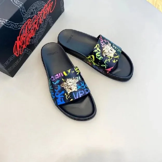 Sandal selop slide slippers pria versace