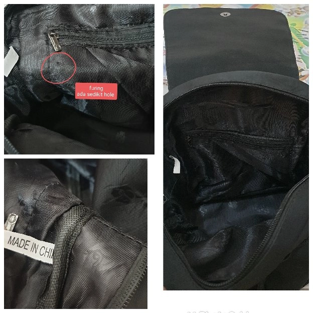 tas ransel fashion nilon tebal, second monza