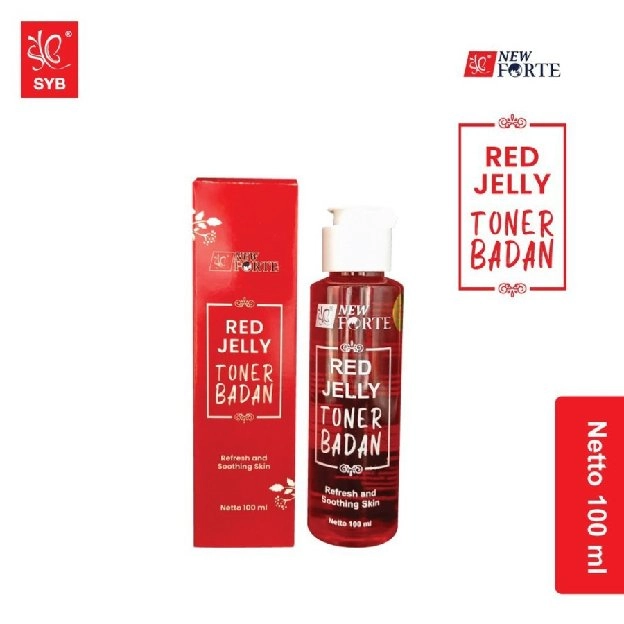 TONER BADAN BY SYB COKLAT RED JELLY AHA SKINBOOST FORTE TONER ORIGINAL BPOM