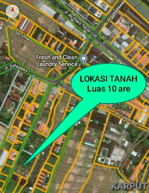 Dijual 10 are, Jl. Sahadewa Tunon Asri Bypass Tanah LOT Munggu Mengwi