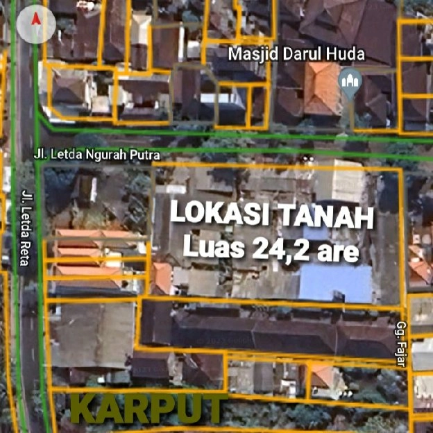 Dijual 7,33 & 9 are, Jl. Letda Ngurah Putra Yangbatu Dangin Puri Klod Renon Denpasar