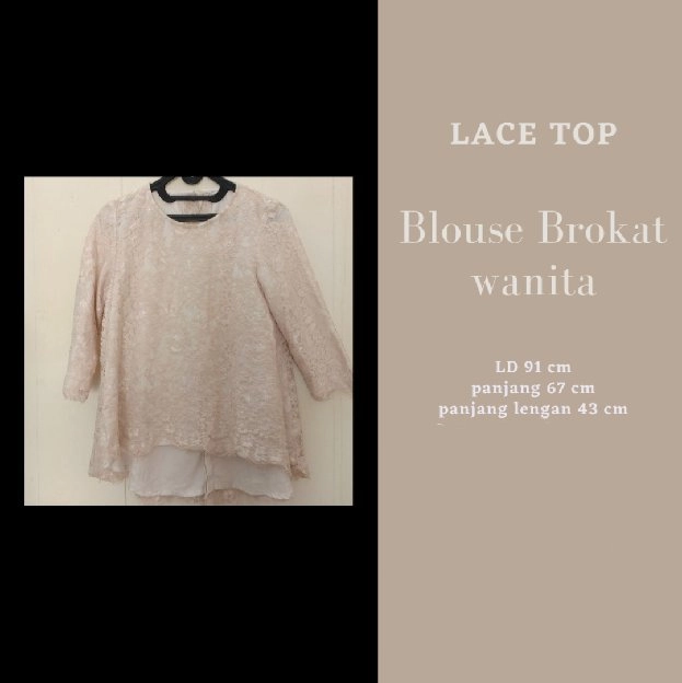 Lace top wanita second