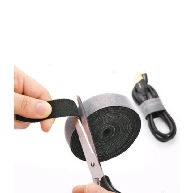 Velcro Strap Pengikat Perekat Klip Kabel 1 Meter