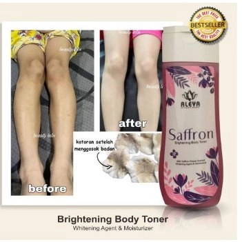 Toner whitening badan aleya skincare penghilang bekas luka toner pemutih saffron toner glowing ampuh