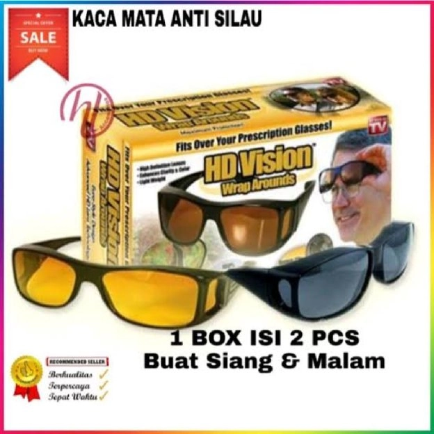 Kacamata HD Anti Silau isi 2