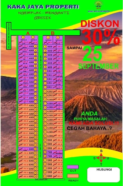 Update Hrg & Stok Tanah Kavling KJP Ngemplak Menganti Dkt psr menganti 