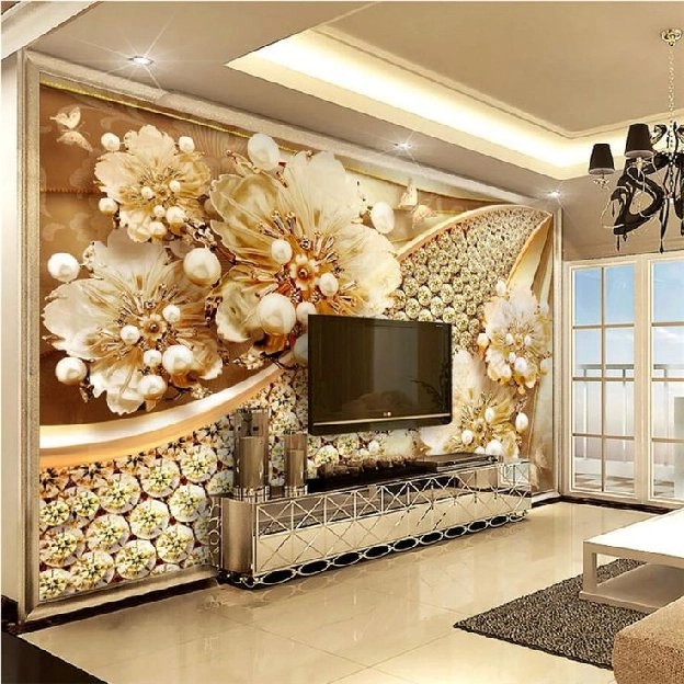 Pasang wallpaper dinding 3d custom toko jual dan pesan hordeng murah rollerblind vertikal blind