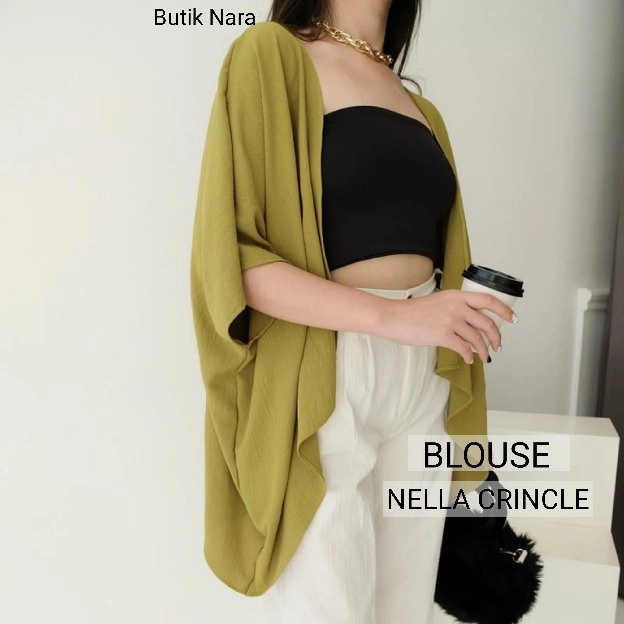 Blouse Nella Crincle Outer Wanita