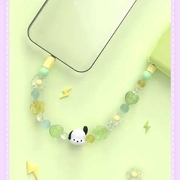 Karakter Sanrio JS-0162 Gelang Lucu Kabel Charge 2-in-1 Pochacco Kuromi Kabel Data Portabel Lucu Gad