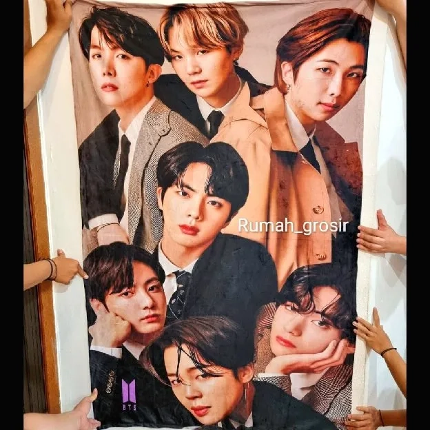 Selimut BTS BT21 KPOP Printing Blanket Lembut