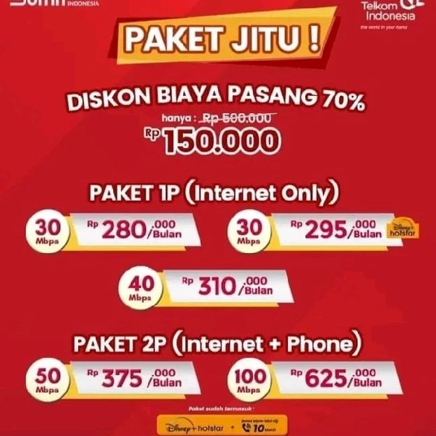 cukup bayar 150ribu WiFi langsung aktif