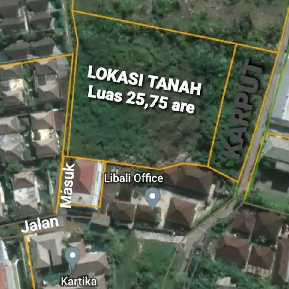 Dijual 25,75 are, Jl. Dewi Saraswati Bidadari Seminyak Kuta