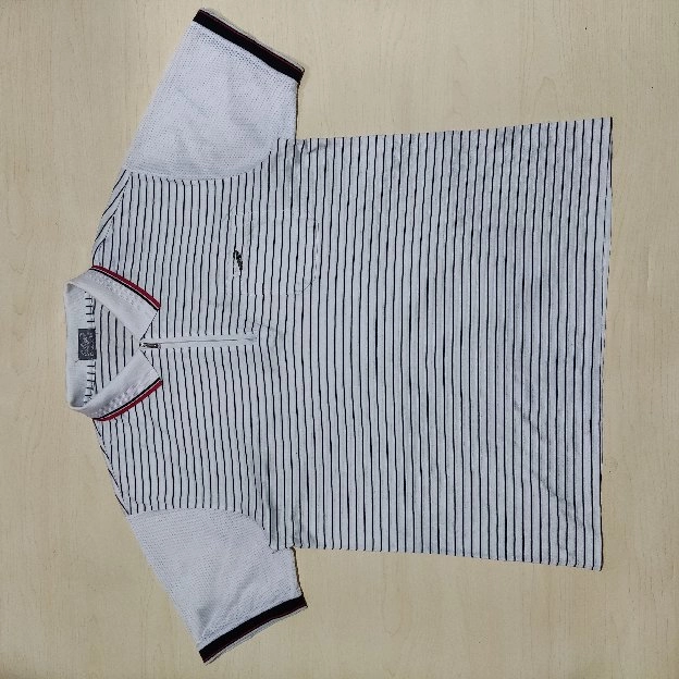 Crocodile kaos polo shirt zipper salur white black colour original