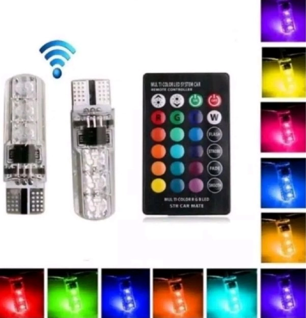 Lampu LED T10 RGB 