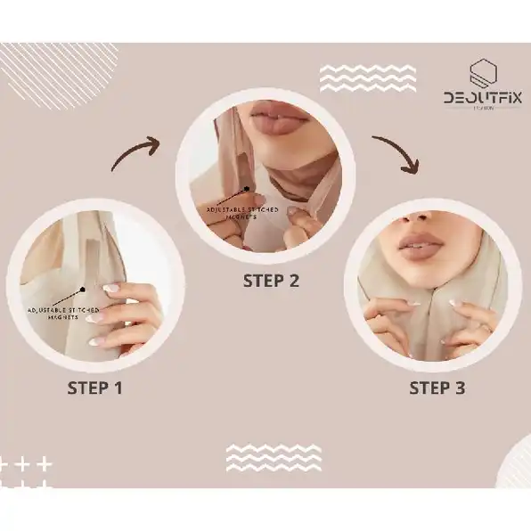 Hijab Magnetic Polycotton Premium Instant Kerudung Magnet segi empat instan Jilbab Magnetik