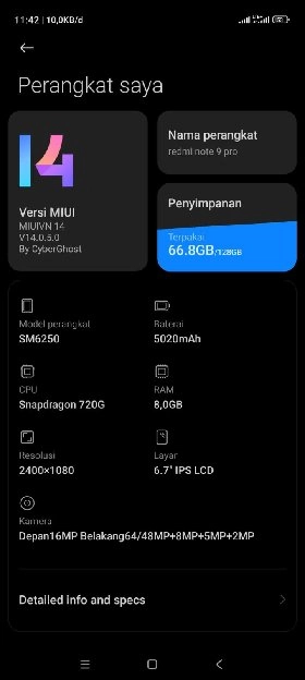 redmi note 9 pro 8/128 HP AJA ORIAN