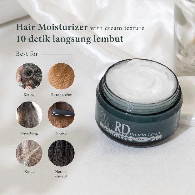 Protein Cream | Moisturizer & Vitamin Rambut | Hair Care Rambut Ngembang, Kering & Kusut