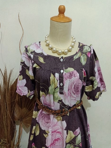 Dress Bunga Ungu