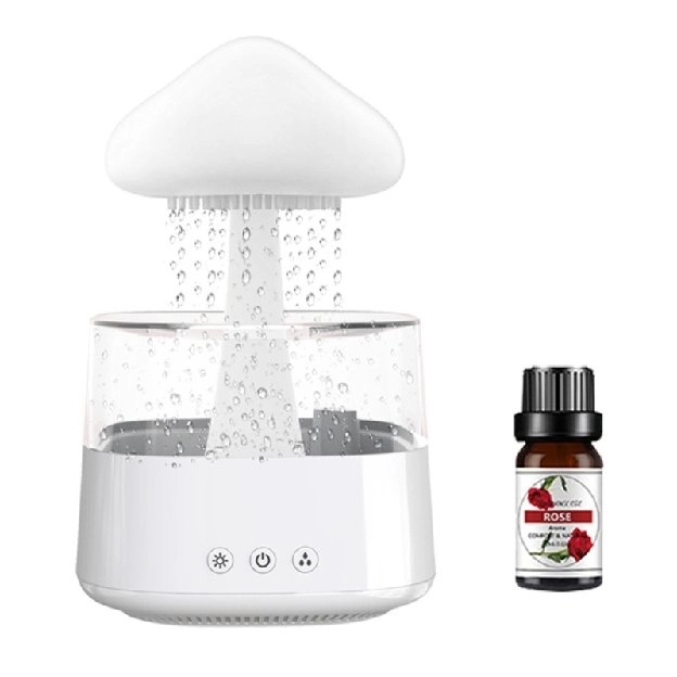 Runny Diffuser Humidifier Awan Hujan 450ml Dengan Lampu LED 7warna