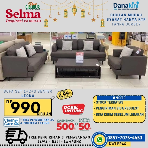 Sofa Set LEONA Bisa Cicilan Bisa Cash