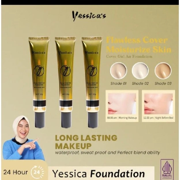 Yessica's waterproof foundation Moisturizer skin