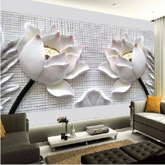 Pasang wallpaper dinding 3d custom toko jual dan pesan hordeng murah rollerblind vertikal blind