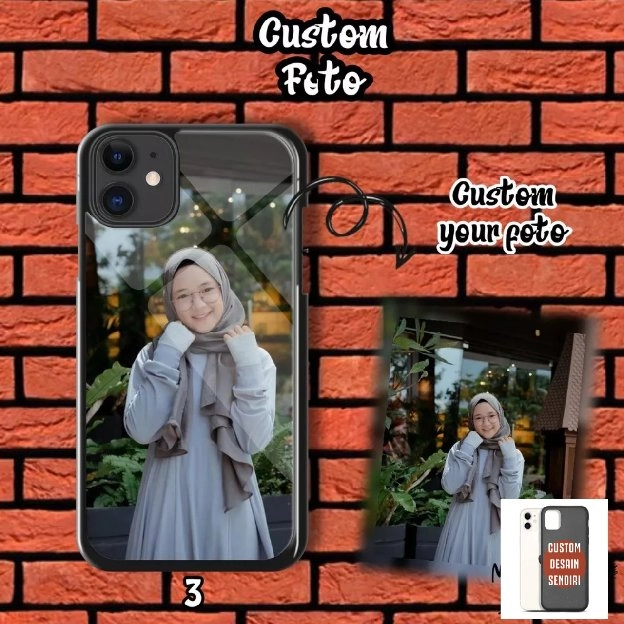 Custom hardcase 2d glossy custom OPPO VIVO SAMSUNG XIAOMI