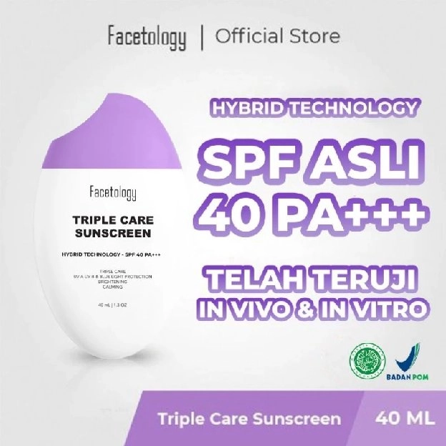 FACETOLOGY TripleCare Sunscreen SPF 40+ PA+++ UV Protection