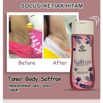 Toner whitening badan aleya skincare penghilang bekas luka toner pemutih saffron toner glowing ampuh